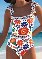 Random Floral Print Multi Color One Piece Swimwear | thumb picture 