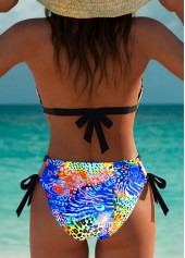 Low Waisted Animal Print Blue Bikini Set | thumb picture 