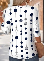 Multi Color Geometric Print Long Sleeve T Shirt | thumb picture 