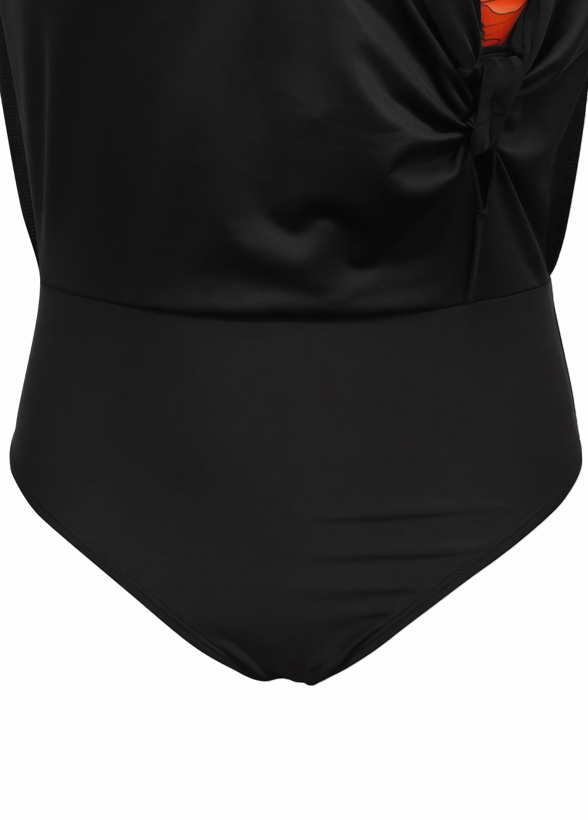 Tie Floral Print Black One Piece Swimdress | picture 