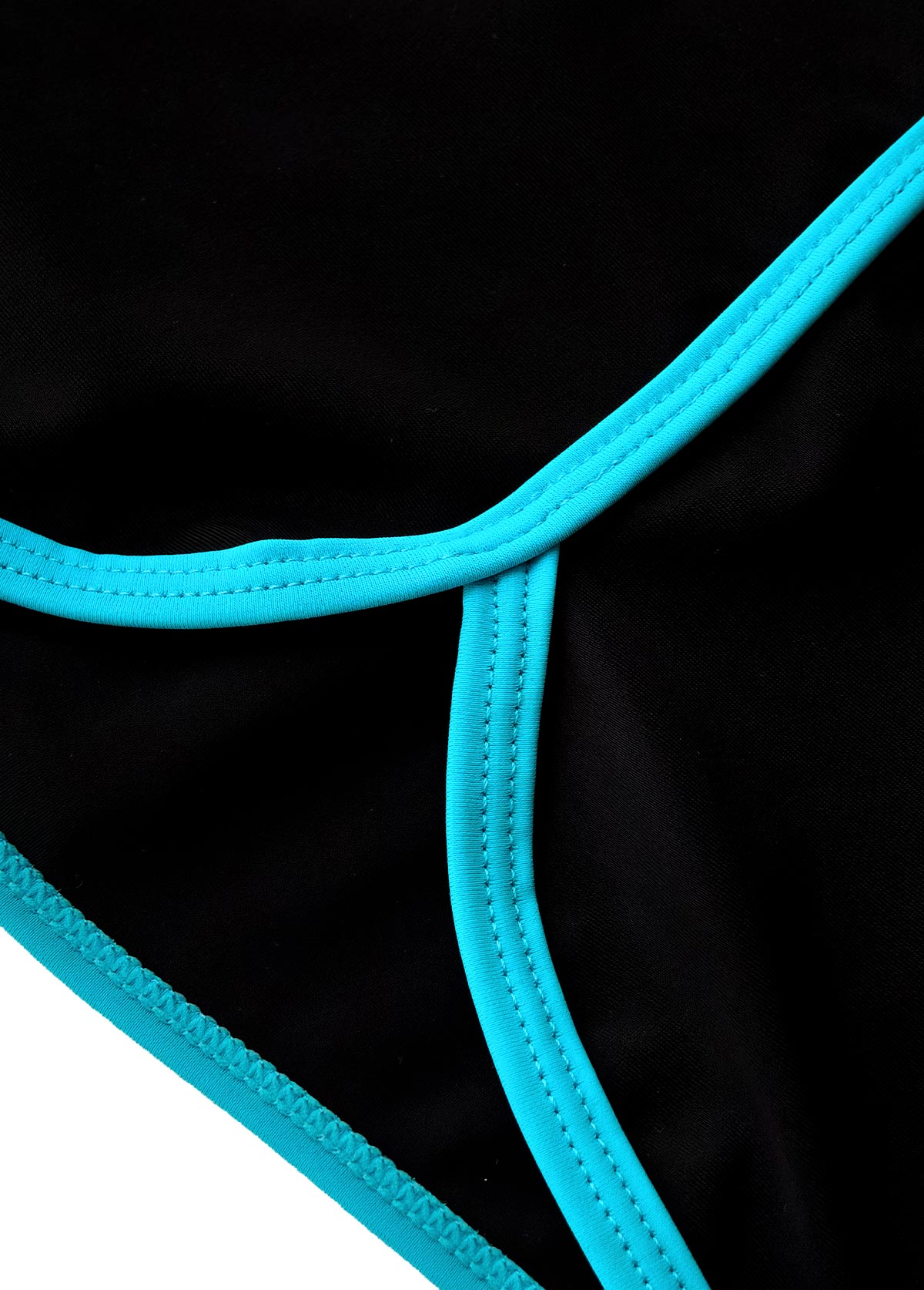 Tummy Coverage Mid Waisted Geometric Print Cyan Tankini Set | picture 