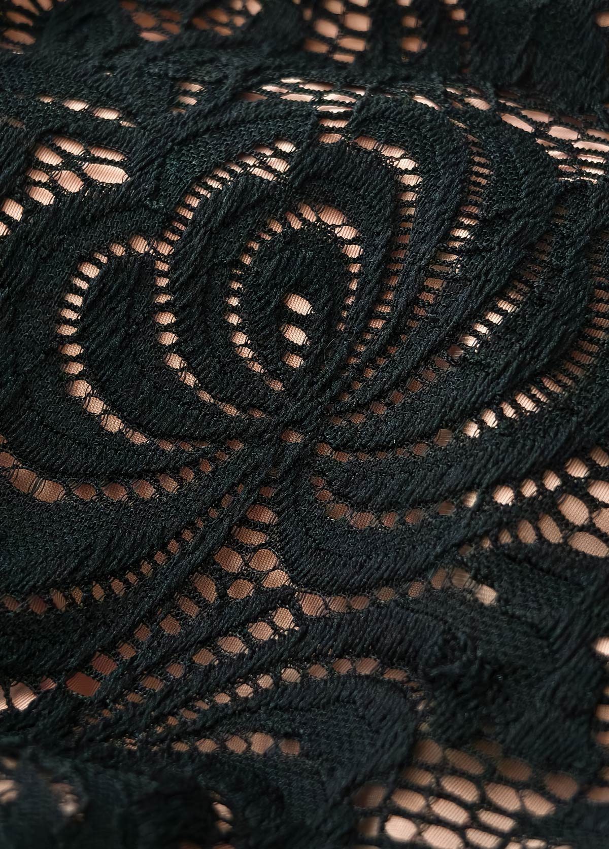 Lace Mid Waisted Black Bikini Set | picture 