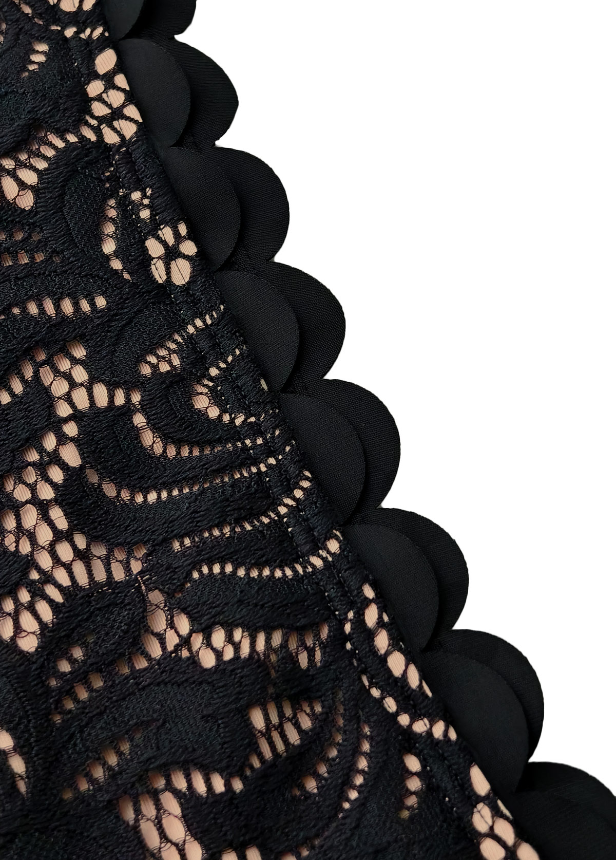 Lace Mid Waisted Black Bikini Set | picture 