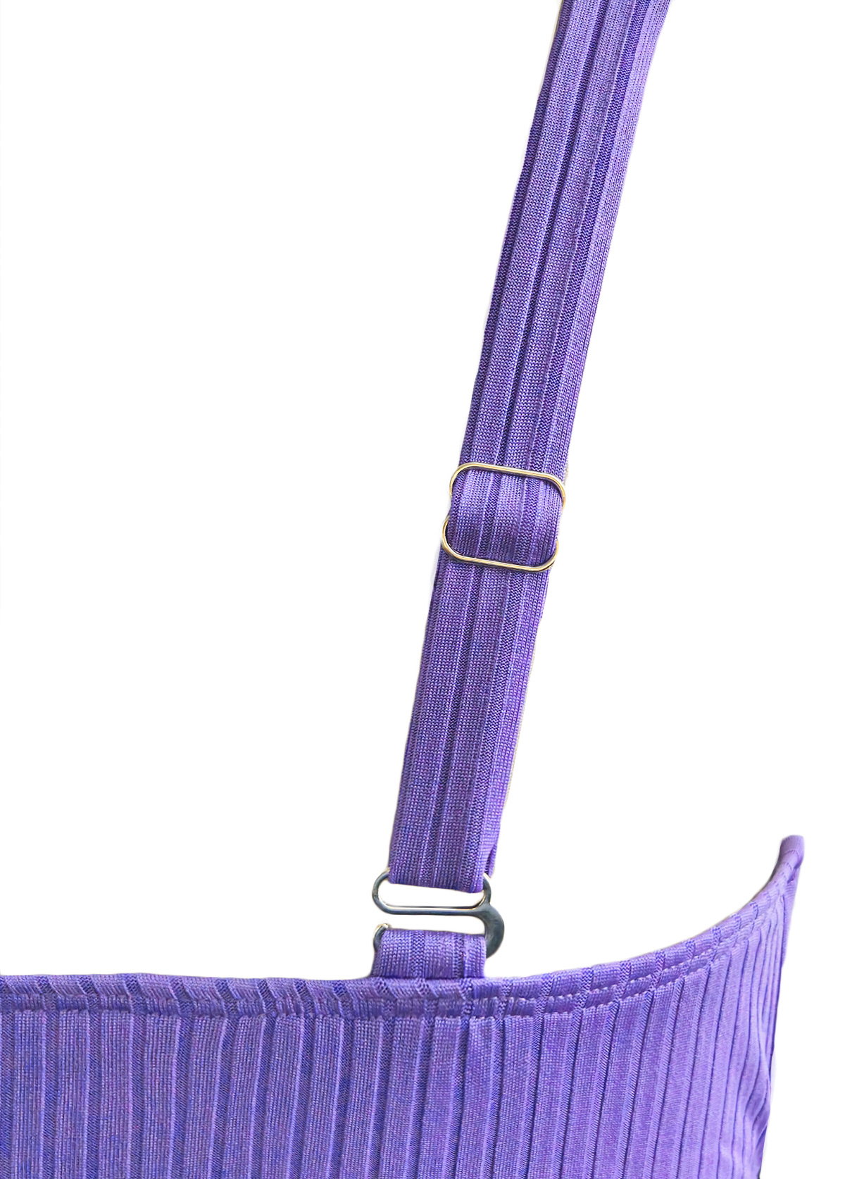 High Waisted Floral Print Light Purple Tankini Set | picture 