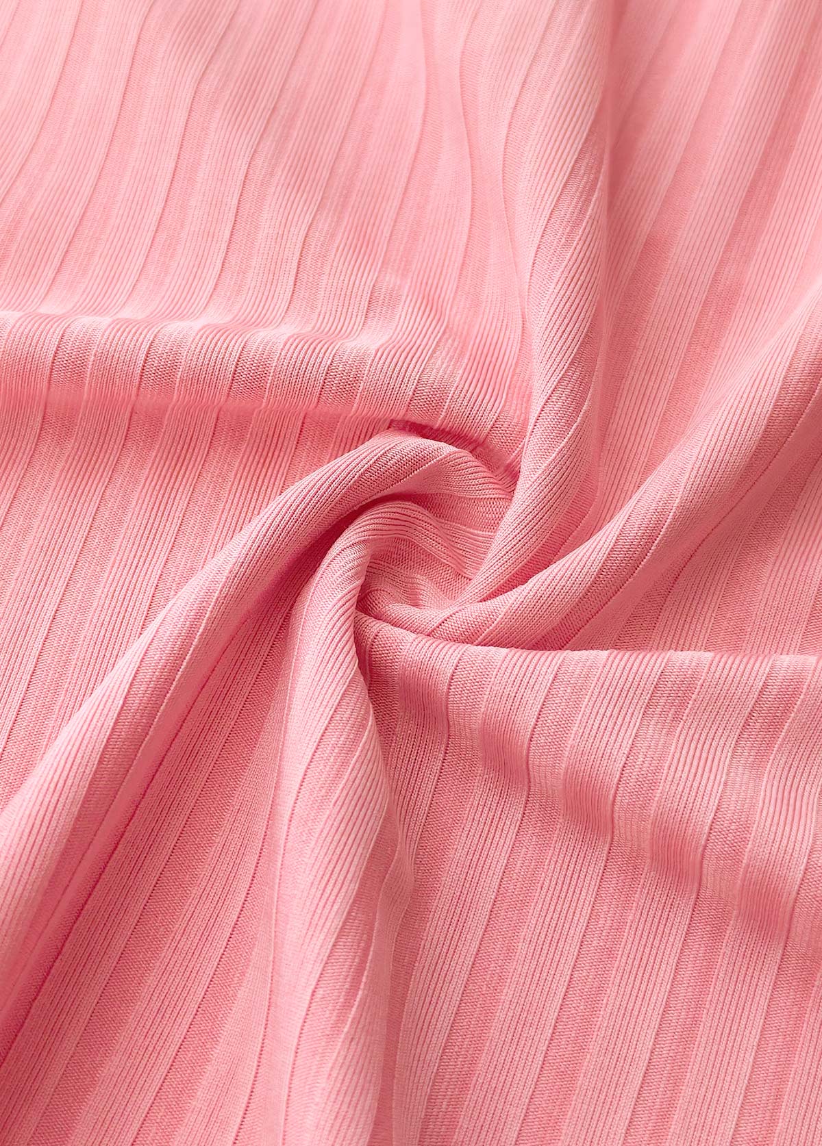 Mid Waisted Tropical Plants Print Dusty Pink Tankini Set | picture 