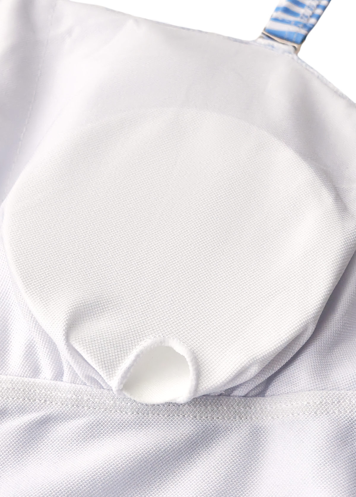 Ruffle One Shoulder Light Blue One Piece Swimdress | picture 