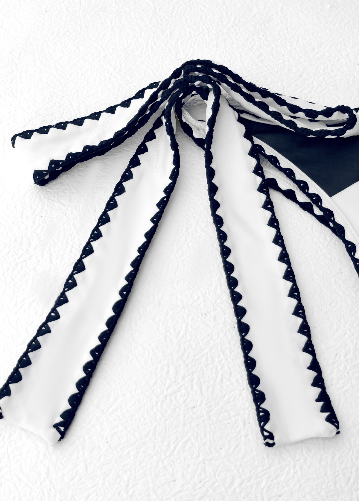 Striped Black High Elasticity One Piece Swimwear | picture 