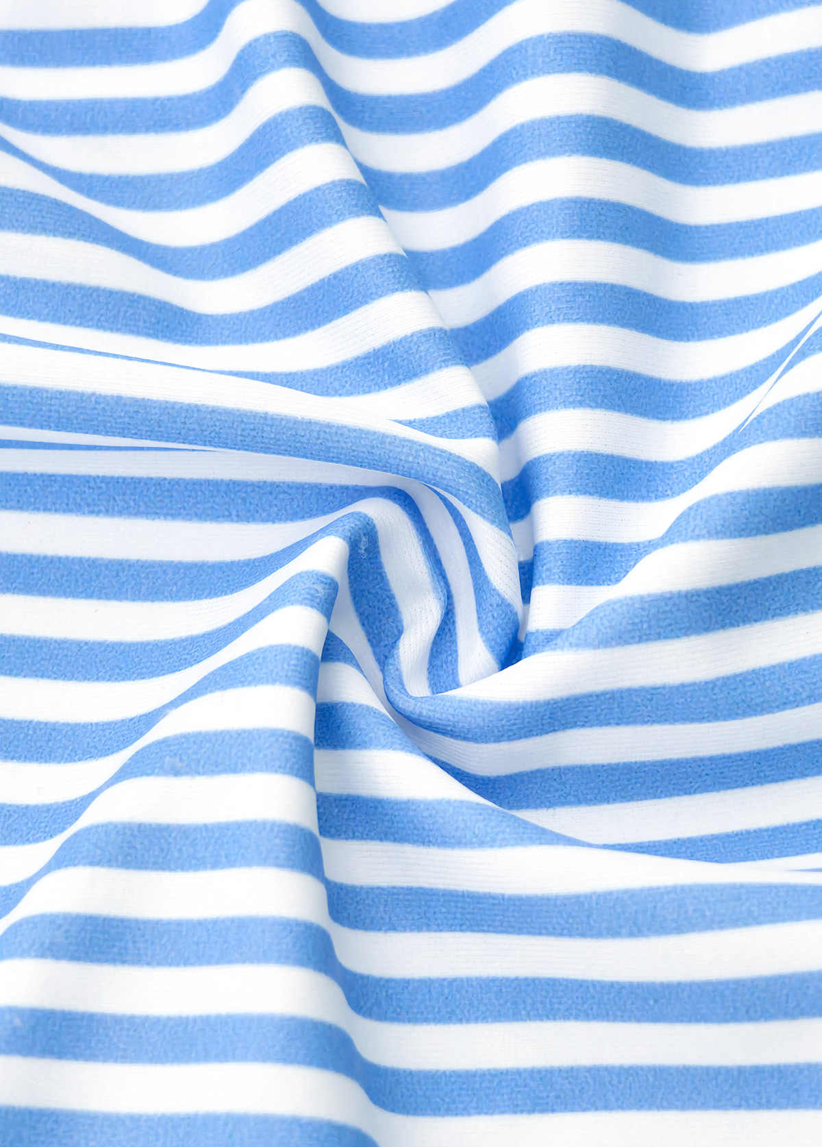 Mid Waisted Striped Light Blue Tankini Set | picture 