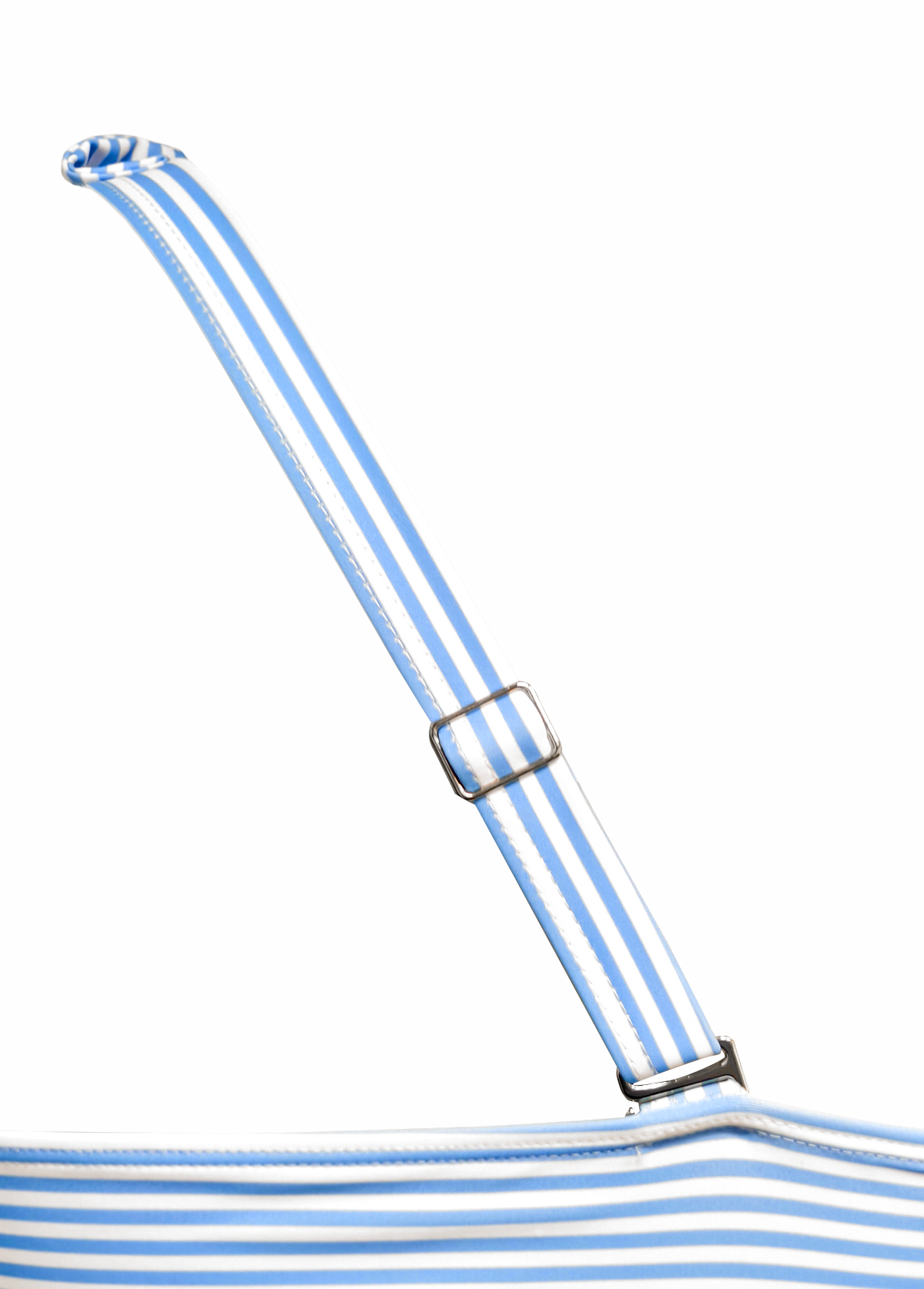 Mid Waisted Striped Light Blue Tankini Set | picture 