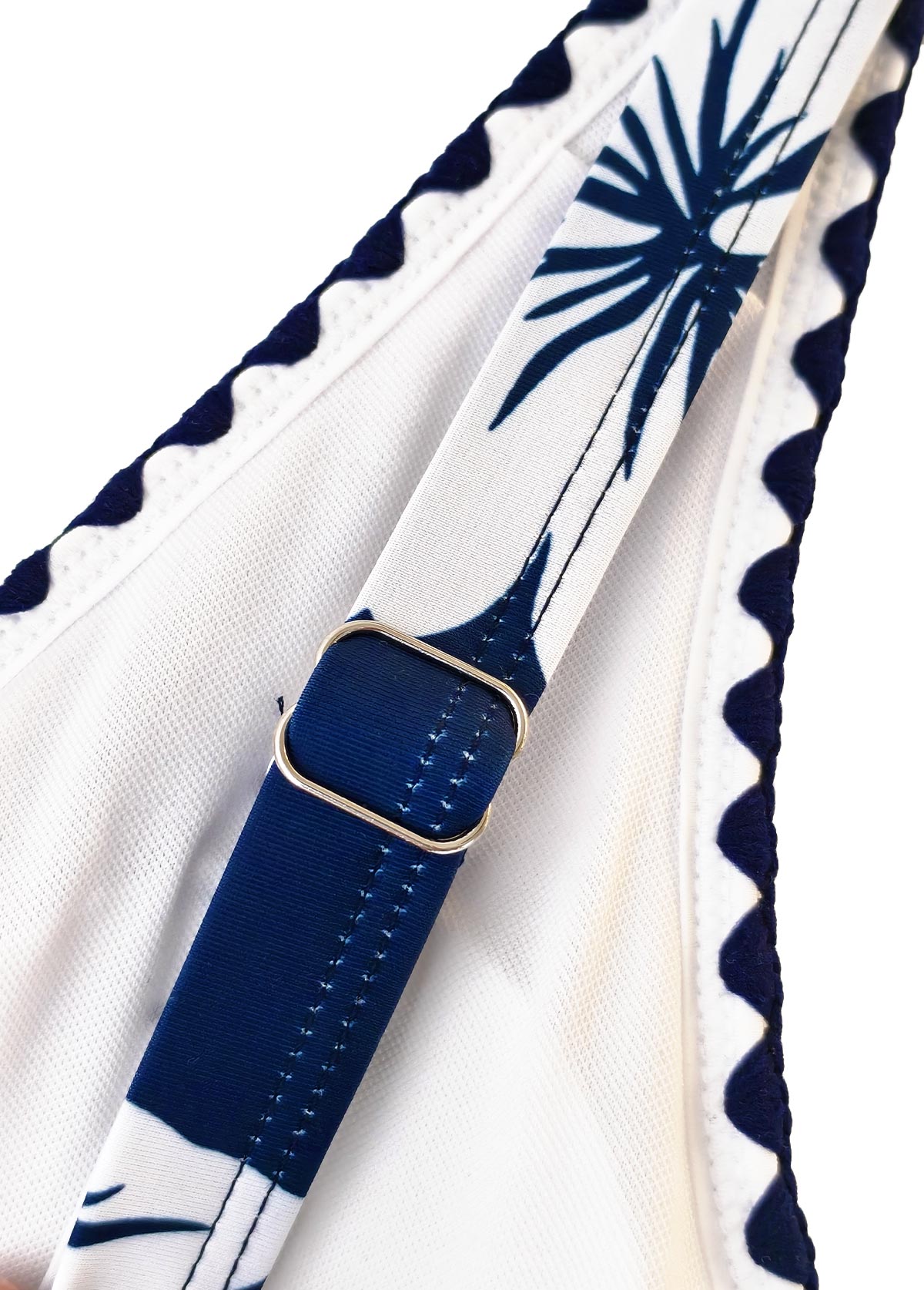 Floral Print Blue One Piece Swimwear | picture 