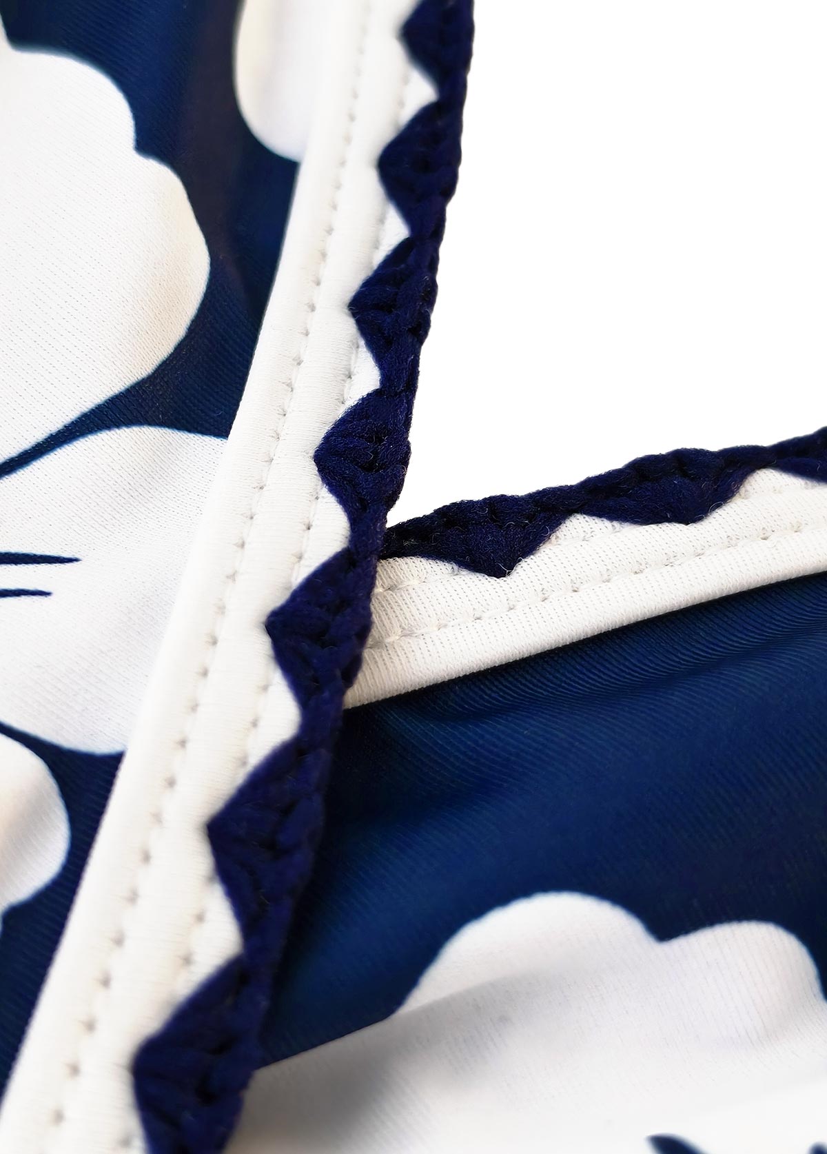 Floral Print Blue One Piece Swimwear | picture 