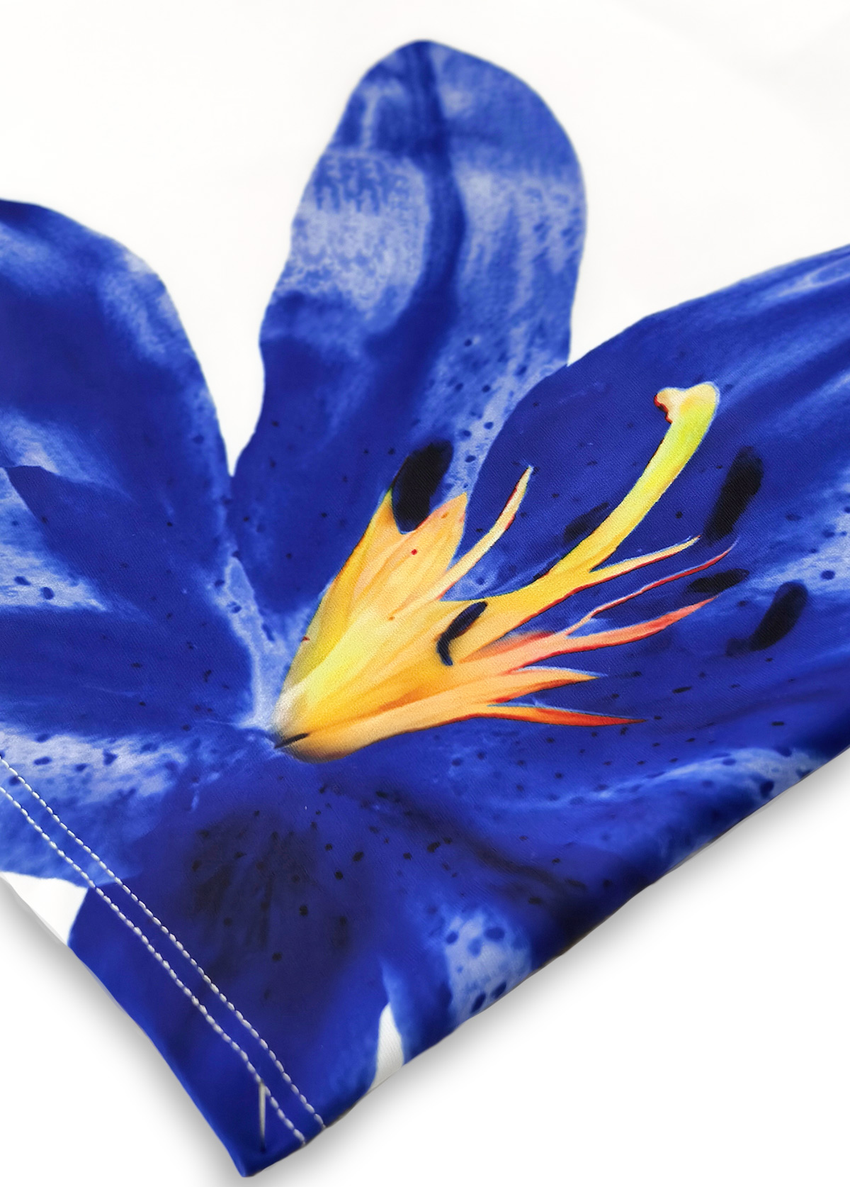 Mid Waisted Floral Print Royal Blue Tankini Set | picture 