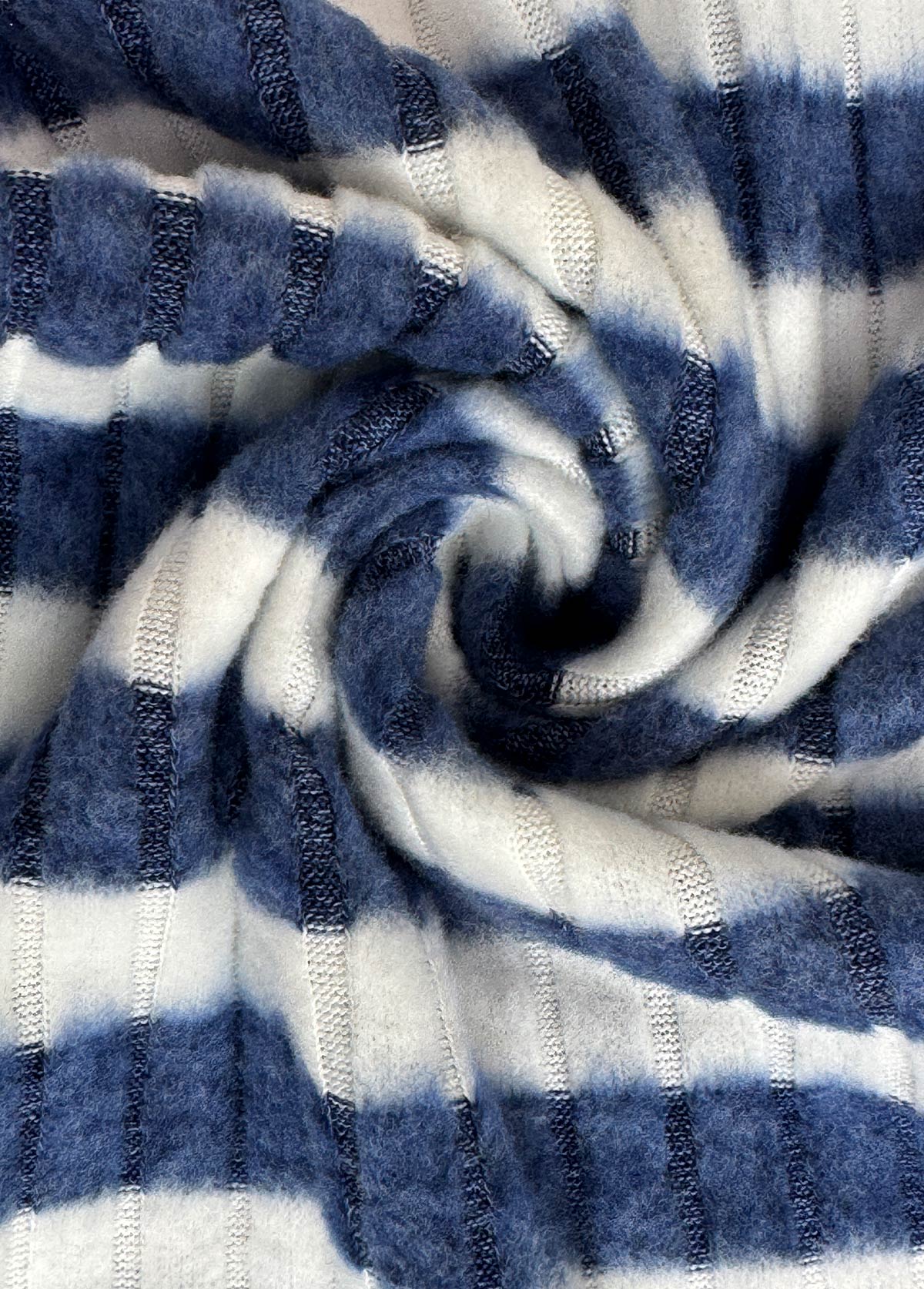 Blue Kangaroo Pocket Striped Long Sleeve Hoodie | picture 