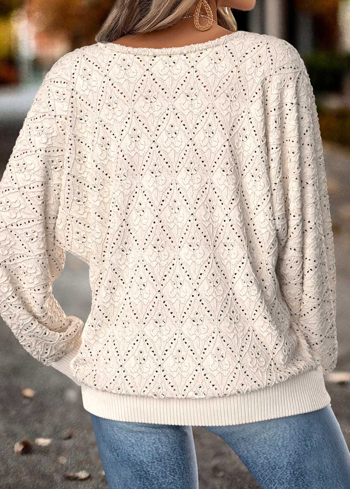 Beige Tummy Coverage Long Sleeve Round Neck T Shirt | picture 