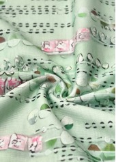 Light Green Criss Cross Geometric Printed Non-sequined T Shirt | thumb picture 