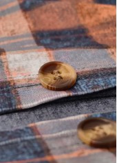 Navy Fake 2in1 Plaid Short Sleeve Shirt | thumb picture 