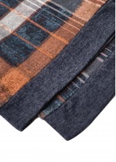 Navy Fake 2in1 Plaid Short Sleeve Shirt | thumb picture 