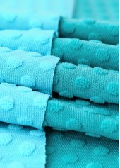 Patchwork V Neck Cyan Tankini Set | thumb picture 