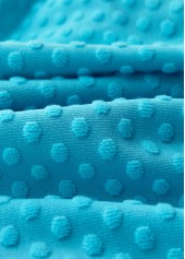 Cut Out Patchwork Cyan One Piece Swimwear | thumb picture 