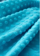 Cut Out Patchwork Cyan One Piece Swimwear | thumb picture 