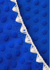 Ruched High Waisted Plants Print Royal Blue Tankini Set | thumb picture 