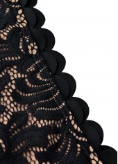 Lace Mid Waisted Black Bikini Set | thumb picture 