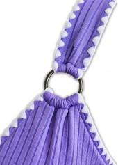 High Waisted Floral Print Light Purple Tankini Set | thumb picture 