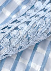 Light Blue Short A Line Sleeveless V Neck Dress | thumb picture 