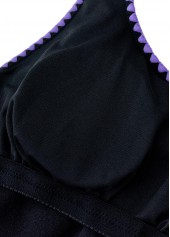 Mid Waisted Floral Print Light Purple Tankini Set | thumb picture 