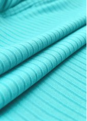 Mid Waisted Leaf Print Cyan Tankini Set | thumb picture 