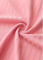 Mid Waisted Tropical Plants Print Dusty Pink Tankini Set | thumb picture 