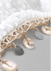 High Waisted Tie White Bikini Set | thumb picture 