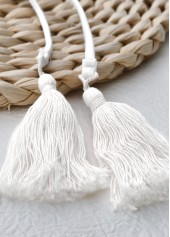 High Waisted Tie White Bikini Set | thumb picture 