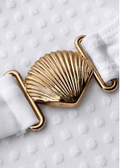 Low Waisted Tie White Bikini Set | thumb picture 