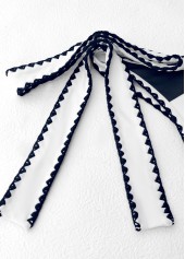 Striped Black High Elasticity One Piece Swimwear | thumb picture 