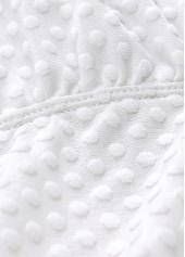 High Waisted White V-Neck Tankini Set | thumb picture 