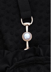 Mid Waisted Frill Black Bikini Set | thumb picture 