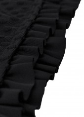 Mid Waisted Frill Black Bikini Set | thumb picture 