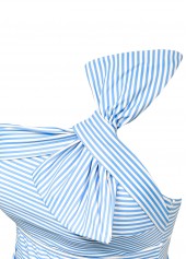 Mid Waisted Striped Light Blue Tankini Set | thumb picture 