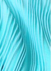 Mid Waisted Patchwork Cyan Bikini Set | thumb picture 