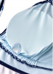 Mid Waisted Tie Dye Print Navy Tankini Set | thumb picture 