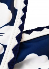 Floral Print Blue One Piece Swimwear | thumb picture 