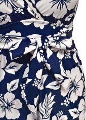 Floral Print Blue One Piece Swimwear | thumb picture 