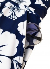 Floral Print Blue One Piece Swimwear | thumb picture 