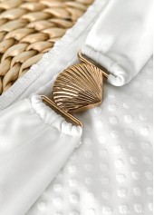 Mid Waisted White V-Neck Bikini Set | thumb picture 