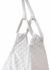 Mid Waisted White V-Neck Bikini Set | thumb picture 