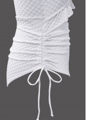 White Ruched Detail One Piece Swimwear | thumb picture 