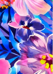 Mid Waisted Floral Print Purple Tankini Set | thumb picture 