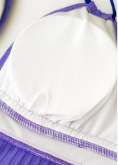 Mid Waisted Floral Print Purple Tankini Set | thumb picture 