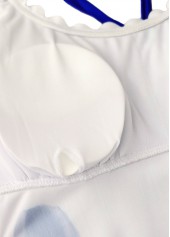 Mid Waisted Floral Print Royal Blue Tankini Set | thumb picture 